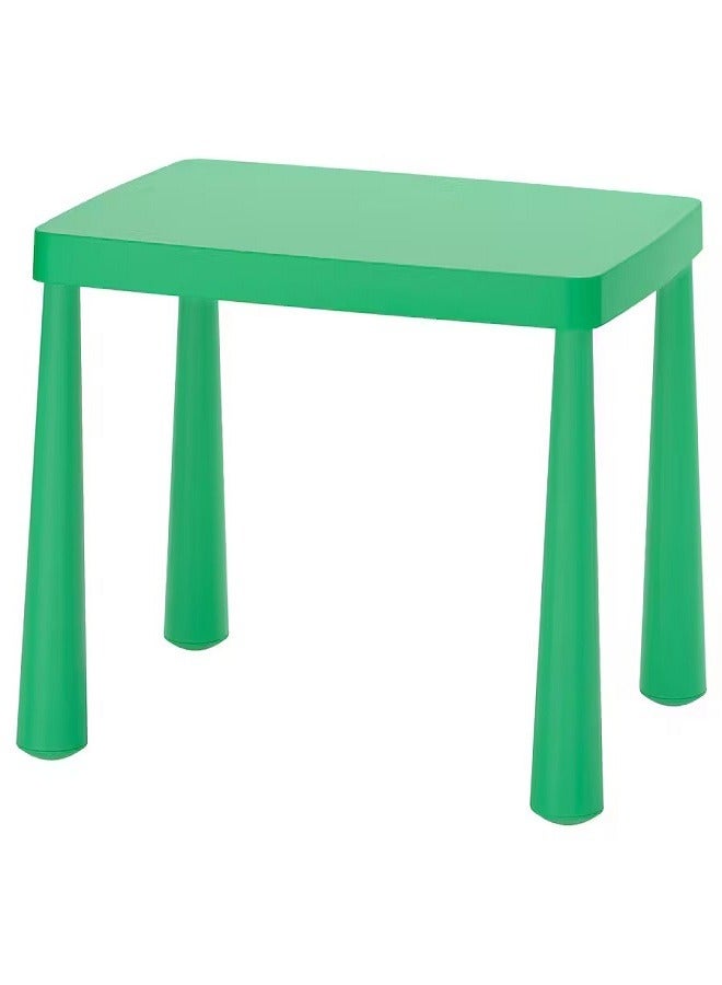 Children's table, indoor/outdoor/bright green, 77x55 cm - Image 1