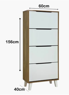 Generic Wooden Shoes Cabinet With Flip Doors 155*60*40 CM  - Image 3