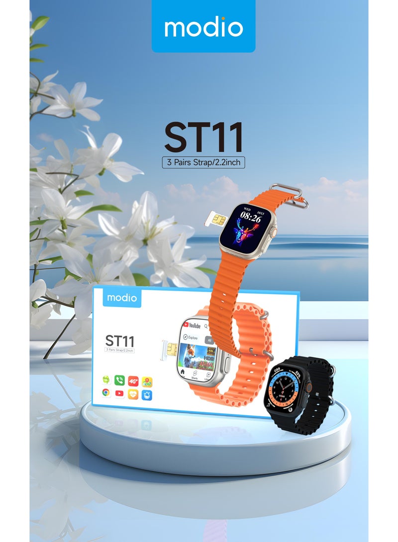 Modio ST11 Smart watch With 3 Pair 5G 4/64GB - Image 3