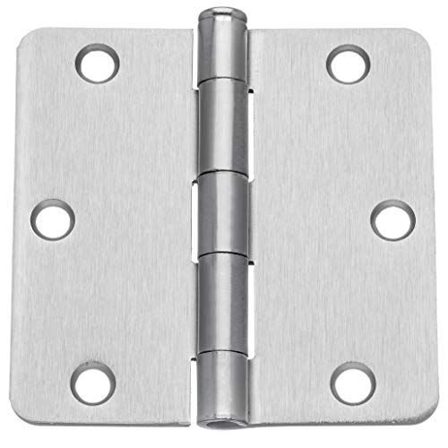 Dynasty Hardware 3-1/2" Door Hinges 1/4" Radius Corner, Satin Nickel (12) - Image 5