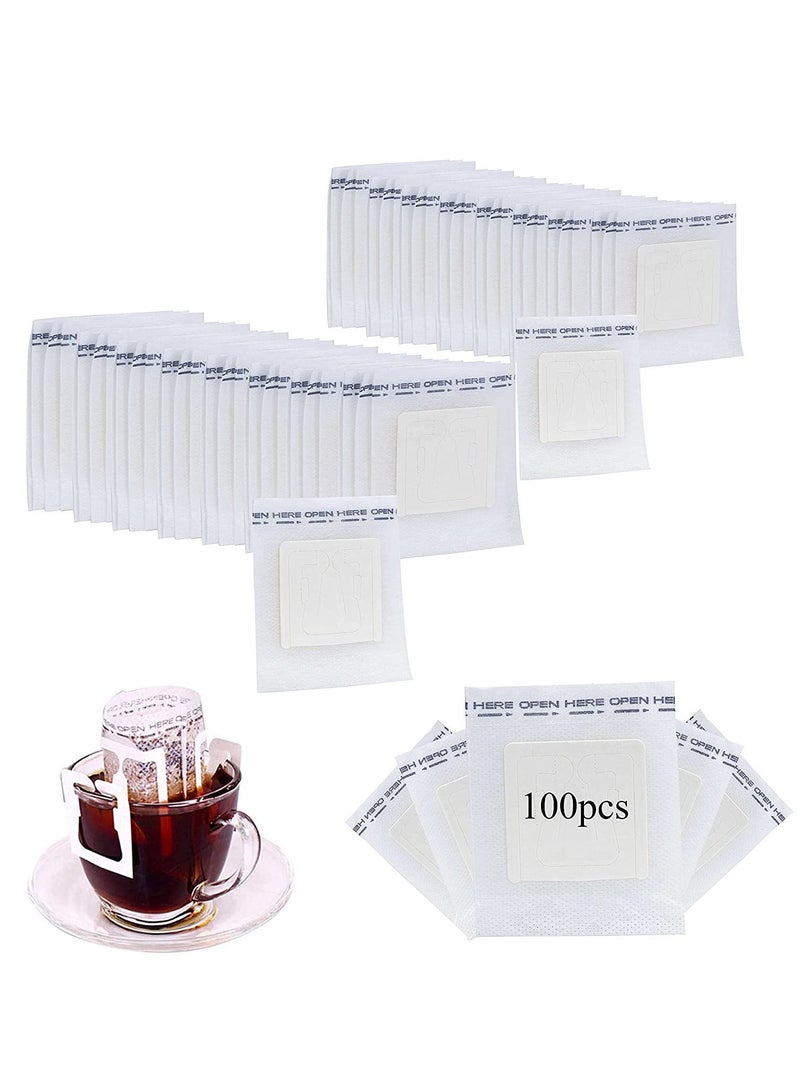 MIBRU 100-Piece Portable Hanging Coffee Filter Paper Bag White  - Image 2