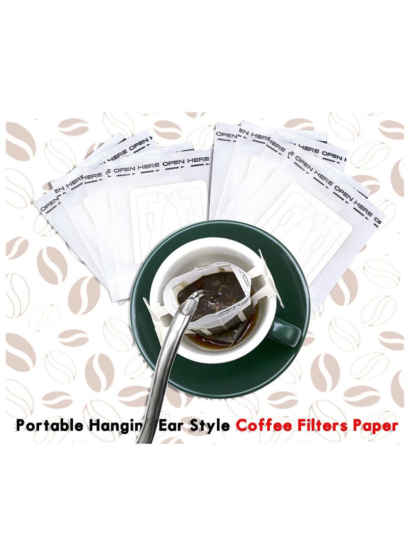MIBRU 100-Piece Portable Hanging Coffee Filter Paper Bag White  - Image 5