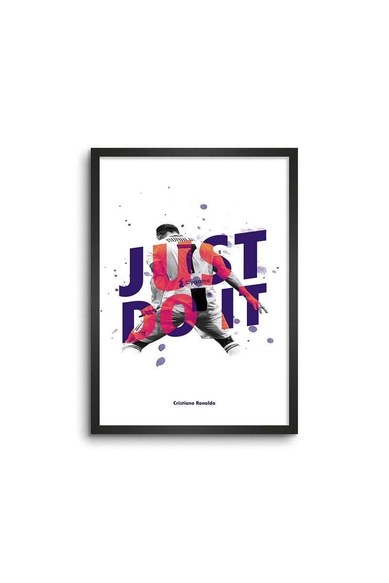 LAMRON Cristiano Ronaldo Framed Wall Art Poster - Image 1