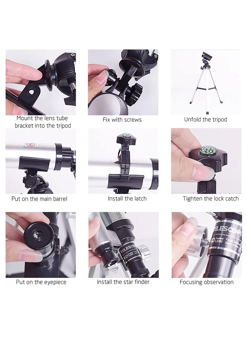 FunBlast FunBlast Telescope for Kids Telescope for Astronomy Kids Telescope Outdoor 60 X Zoom Astronomical Telescope with Tripod 360 19mm HD Coated Lens Telescope for Beginner Kids  - Image 4