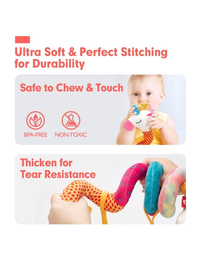 هاهالاند ألعاب مقعد السيارة للأطفال من سن 0 إلى 6 أشهر - ألعاب أطفال من سن 3 إلى 6 أشهر - خشخشة، مرآة، خشخشة، صرير ألعاب مقعد السيارة وعربة الأطفال من سن 0 إلى 6 أشهر هدايا للأطفال حديثي الولادة من البنات - Image 4