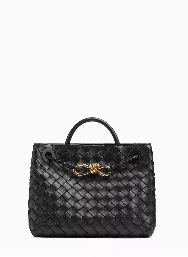 BV - Small Andiamo Top Handle Bag in Intrecciato Leather - Image 1