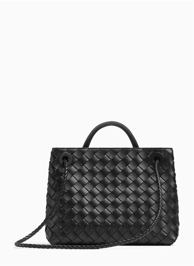 BV - Small Andiamo Top Handle Bag in Intrecciato Leather - Image 1