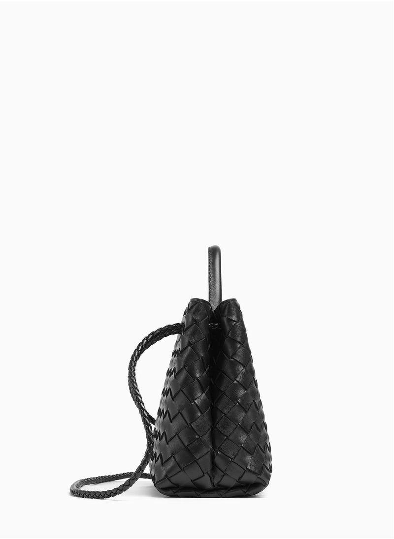 BV - Small Andiamo Top Handle Bag in Intrecciato Leather - Image 1