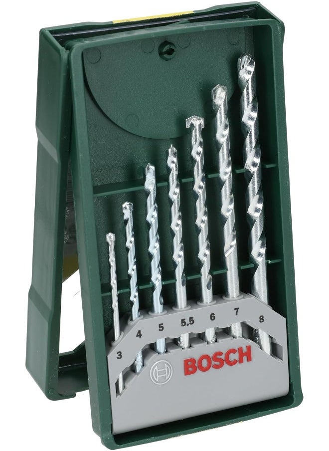 BOSCH - Bosch Mini-X-Line Masonry Drill Bit Set, 7-Piece - Image 1