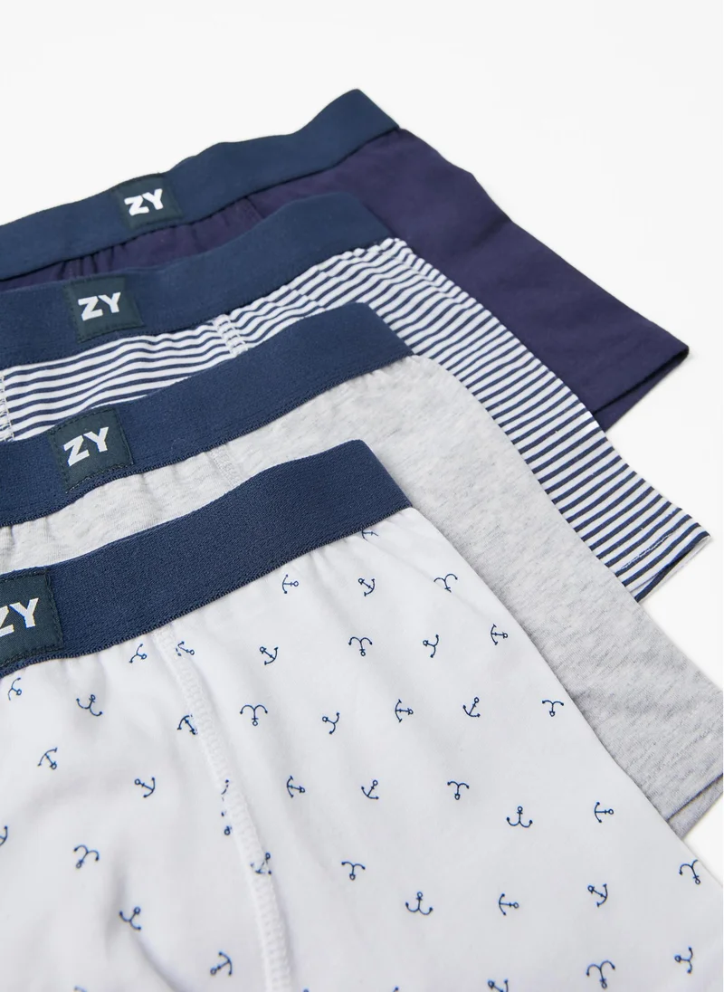 Zippy 4-Pack Boxer Shorts for Boys 'Sailor', Multicoloured