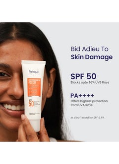 RE' EQUIL Oxybenzone and OMC Free Sunscreen For Oily, Sensitive & Acne Prone Skin, SPF 50 PA+++ - 50g  - Image 3