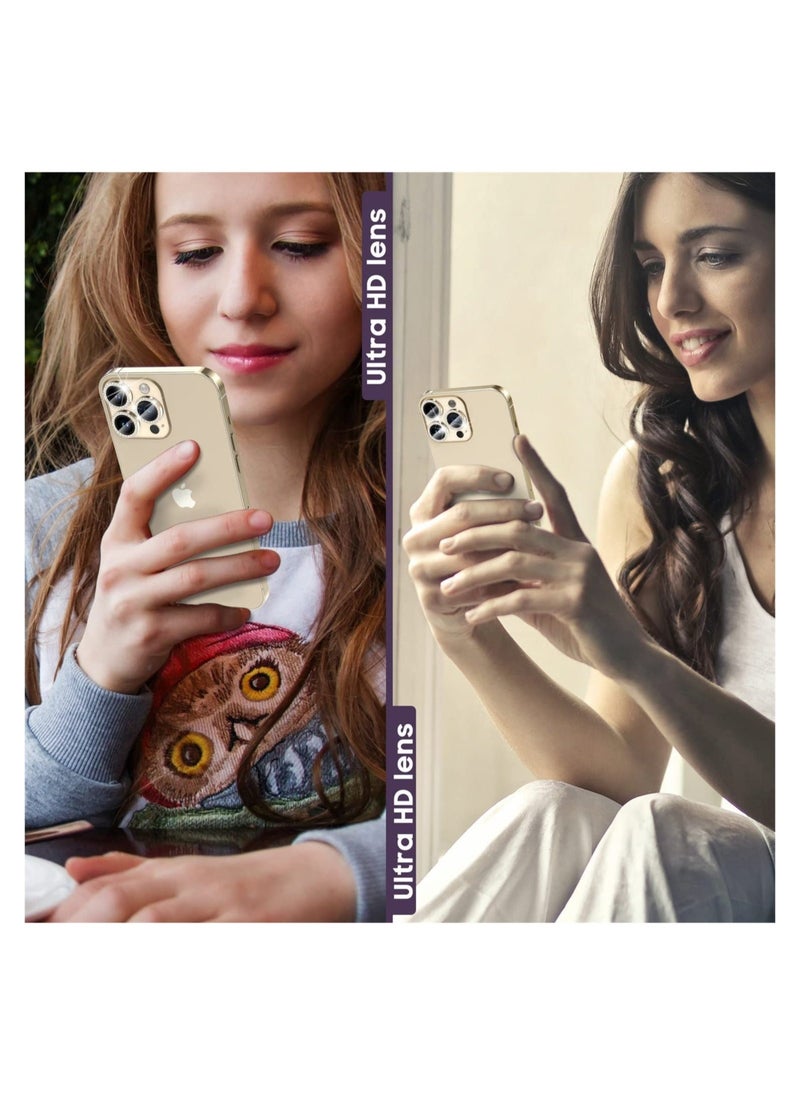 Raxoom Camera Lens Protector, Set with Diamonds Bling Camera Cover Tempered Glass for iPhone 14 Pro Max /14 Pro - Image 5