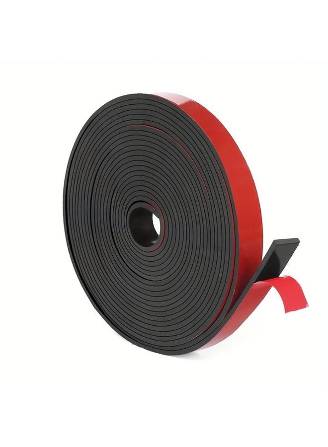 شرائط مطاطية صلبة لاصقة بعرض 0.39 بوصة × سمك 0.08 بوصة × طول 78.74 بوصة، لفات نيوبرين سوداء لعزل DIY وسدادات الطقس. - Image 2