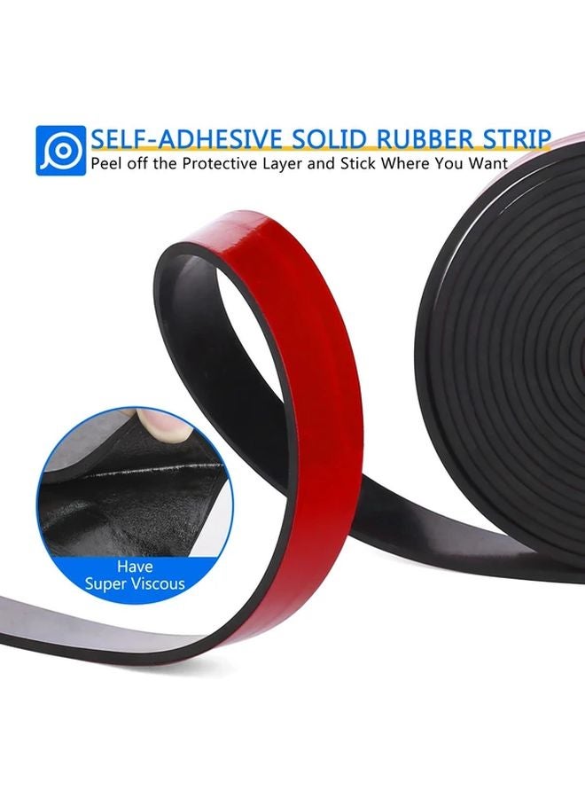 شرائط مطاطية صلبة لاصقة بعرض 0.39 بوصة × سمك 0.08 بوصة × طول 78.74 بوصة، لفات نيوبرين سوداء لعزل DIY وسدادات الطقس. - Image 4