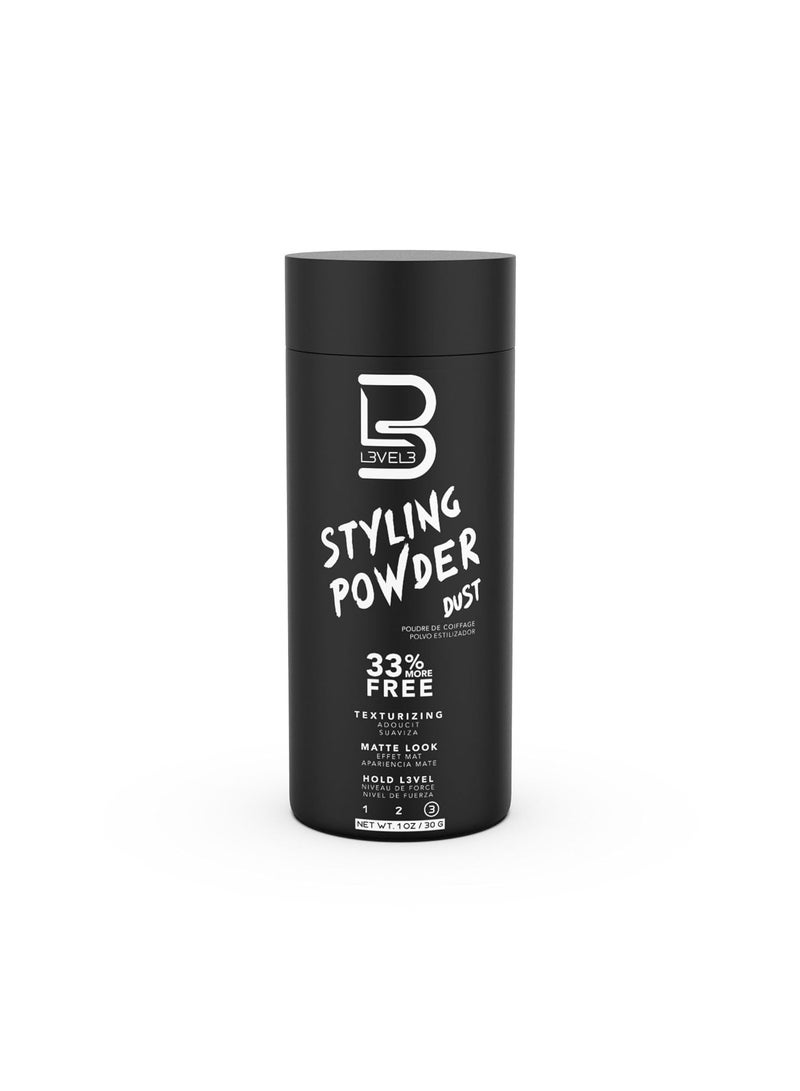 L3VEL3 3 Styling Powder - Natural Look Mens Powder - Easy to Apply with No Oil or Greasy Residue - Image 1