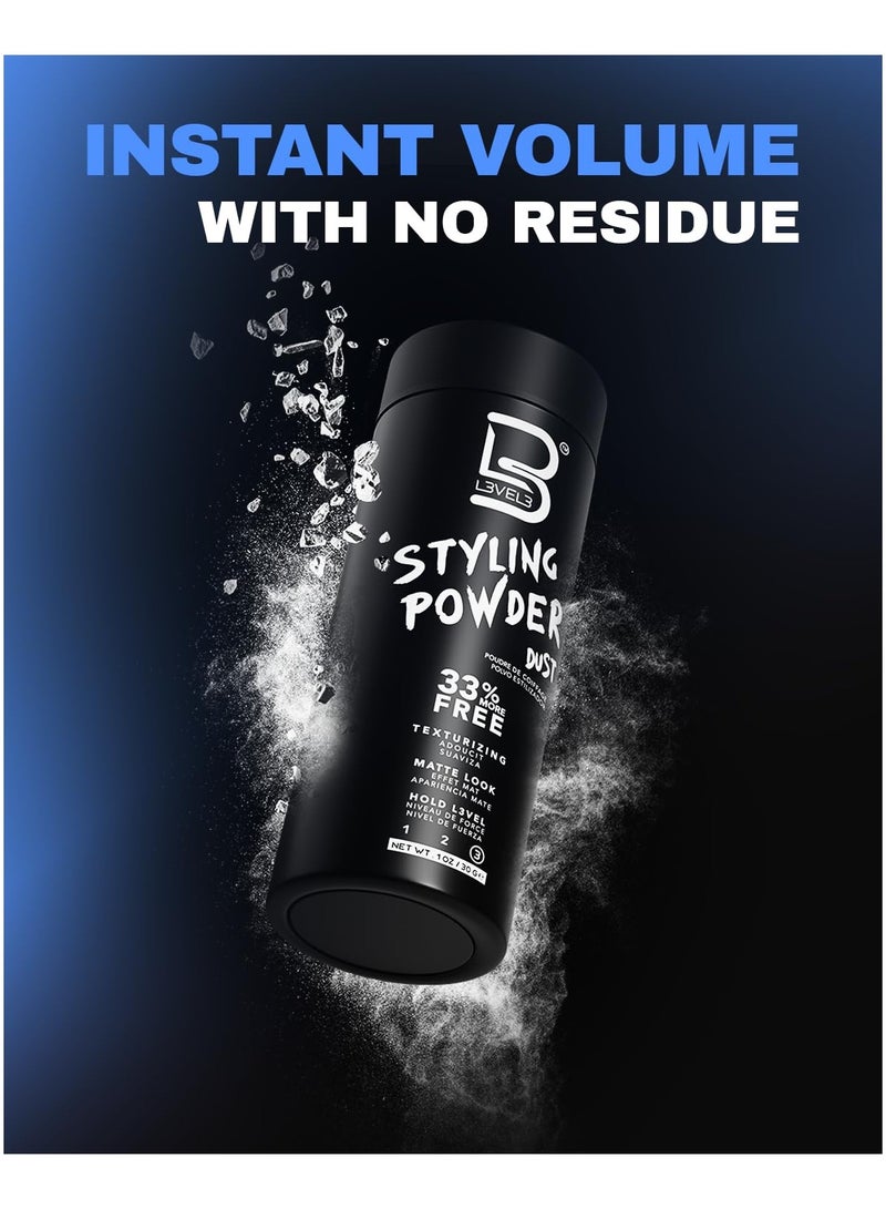 L3VEL3 3 Styling Powder - Natural Look Mens Powder - Easy to Apply with No Oil or Greasy Residue - Image 3