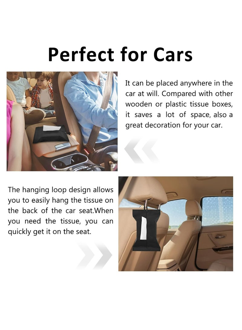 Loquat Portable Tissue Box Travel Napkin Holder Multi-use Car Tissue Holder Case for Car Home Office Desk - Image 4