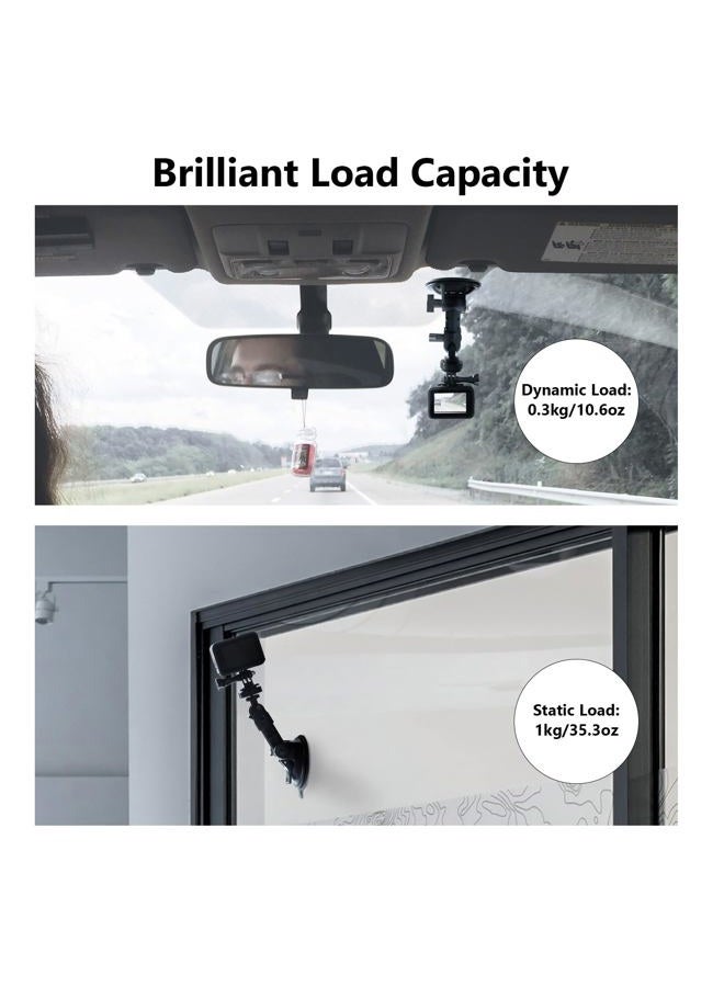 HSU Car Suction Cup Mount for GoPro/Insta 360/DJI Osmo Action Camera, Car Window Holder with 1/4-20 Ball Joint Thread, Perfect for Boats Vehicle Windshield & Window - Image 4