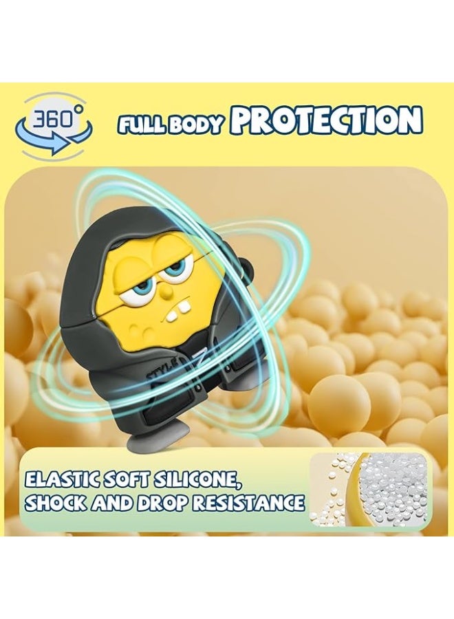 Compatible with AirPods 4 Case (2024) – Soft Silicone Shockproof Cover for AirPods 4th Generation, Cute 3D Cartoon Creative Fun Protective Case with Keychain for Kids, Girls & Women - Image 3