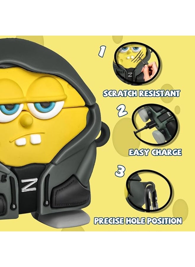 Compatible with AirPods 4 Case (2024) – Soft Silicone Shockproof Cover for AirPods 4th Generation, Cute 3D Cartoon Creative Fun Protective Case with Keychain for Kids, Girls & Women - Image 4