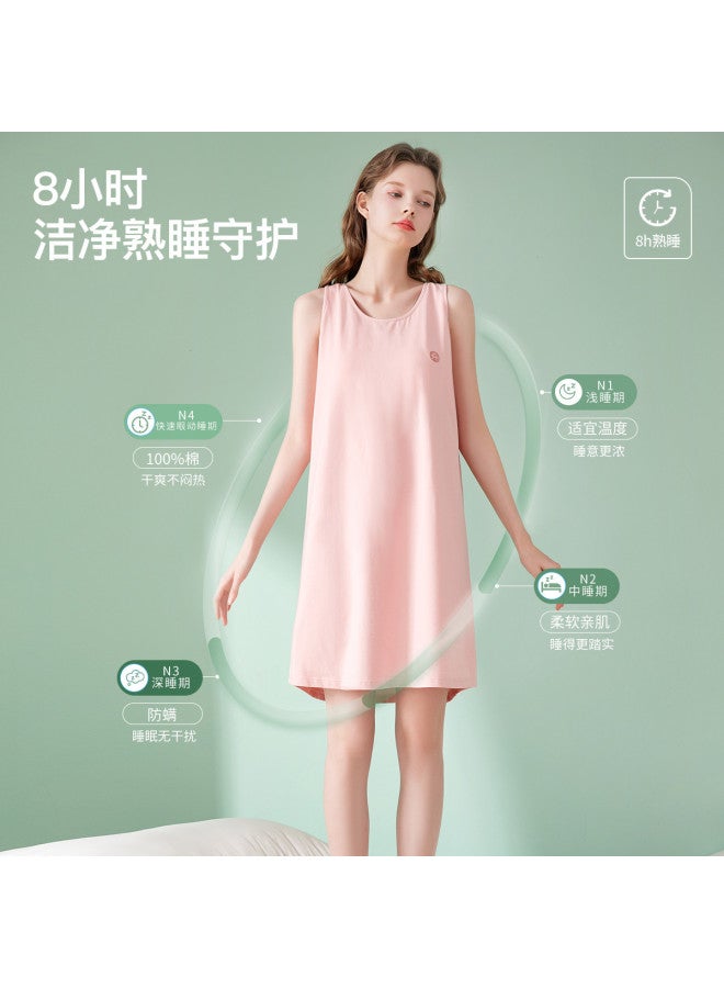 Fenton women's Summer Sleeveless Dress - Cotton Sleepwear Dress For Outdoor Wear - Image 4