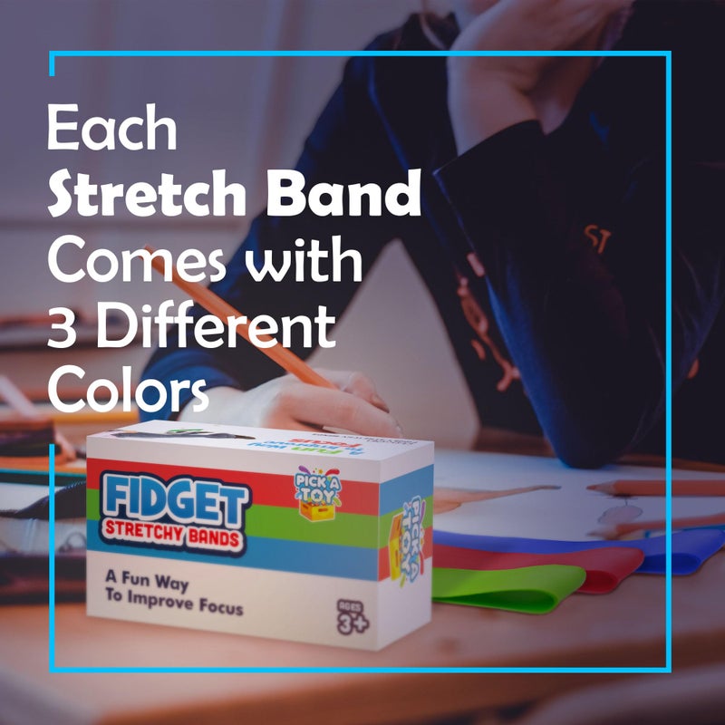 Pick A Toy Chair Bands For Kids With Fidgety Feet 3 Pack | Fidget Chair & Desk Band | Stretchy Bands for Your Feet | For Kids with ADHD, ADD, SPD, Autism - Image 5