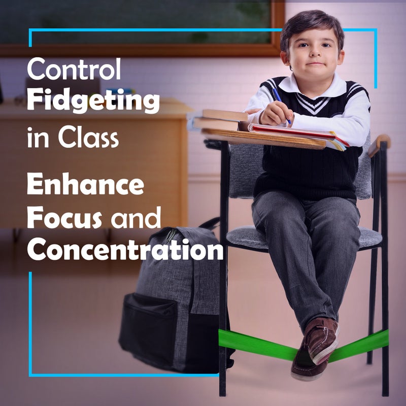 Pick A Toy Chair Bands For Kids With Fidgety Feet 3 Pack | Fidget Chair & Desk Band | Stretchy Bands for Your Feet | For Kids with ADHD, ADD, SPD, Autism - Image 4