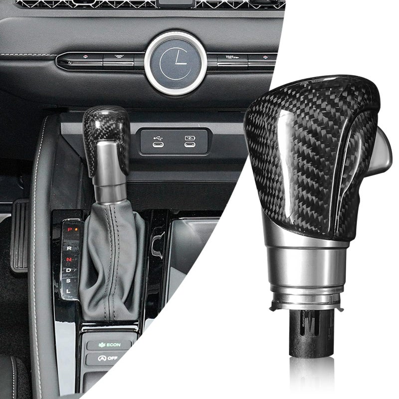BLAKAYA Compatible with Carbon Fiber Gear Shift Knob Head Cover Automotive Shift Lever Modified Decoration for Honda Accord 20182023 Black - Image 2