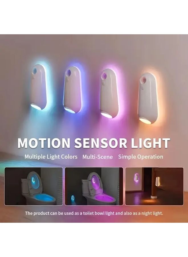 Smart Motion Sensor Self Lit Toilet Night Light 7 Color Changing Modes Plug And Play - Image 4