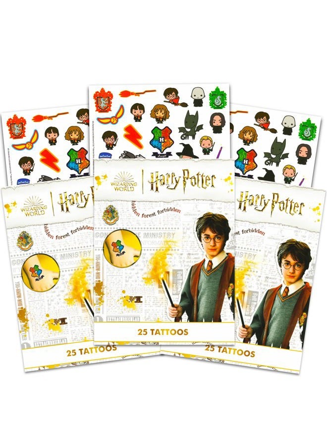 Harry Potter Tattoos for Kids Party Favors Bundle ~ 75 Ct Harry Potter Temporary Tattoos for Adults Teens (Harry Potter Costume Accessories)