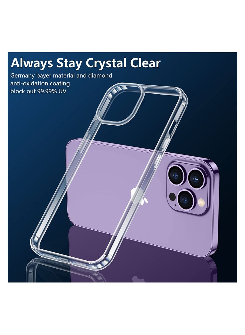 Delivus Iphone 14 Pro clear case Anti Yellowing Anti Drop Anti-scratch Comfortable hold Shock Absorbing (Iphone 14 Pro) - Image 5
