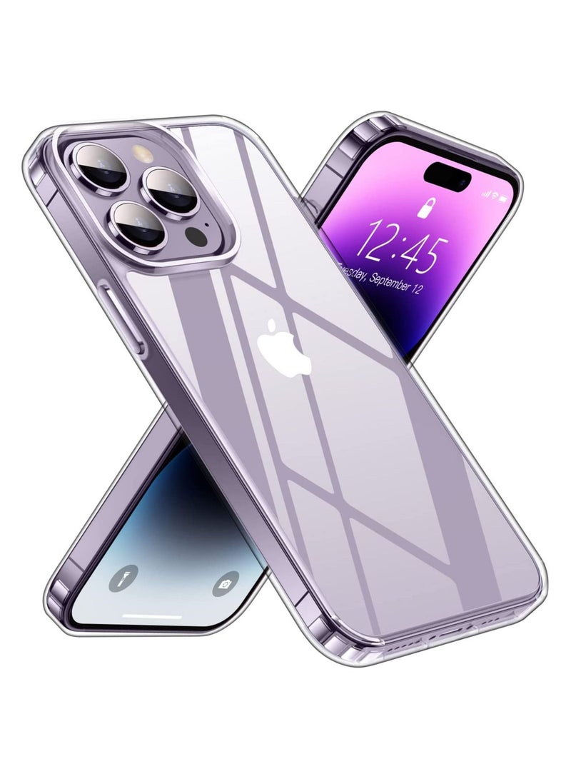 Delivus Iphone 14 Pro clear case Anti Yellowing Anti Drop Anti-scratch Comfortable hold Shock Absorbing (Iphone 14 Pro) - Image 1