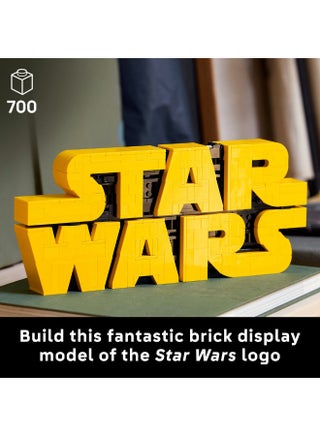 لافتة شعار Star Wars مبني بالمكعبات من ليغو Star Wars‌‎، مجموعة نموذج ليغو للبالغين قابل للبناء، ديكور غرفة 75407 - view 3