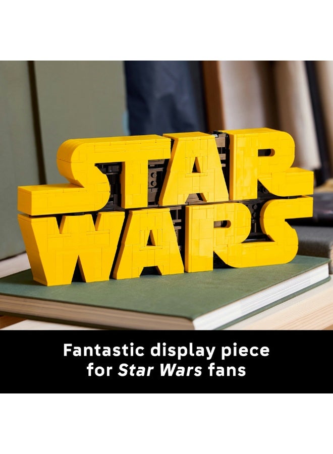 Star Wars Brick-Built Star Wars Logo Sign Set 75407 (Age 18+, 700 Pieces)