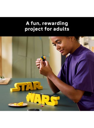 لافتة شعار Star Wars مبني بالمكعبات من ليغو Star Wars‌‎، مجموعة نموذج ليغو للبالغين قابل للبناء، ديكور غرفة 75407 - view 4