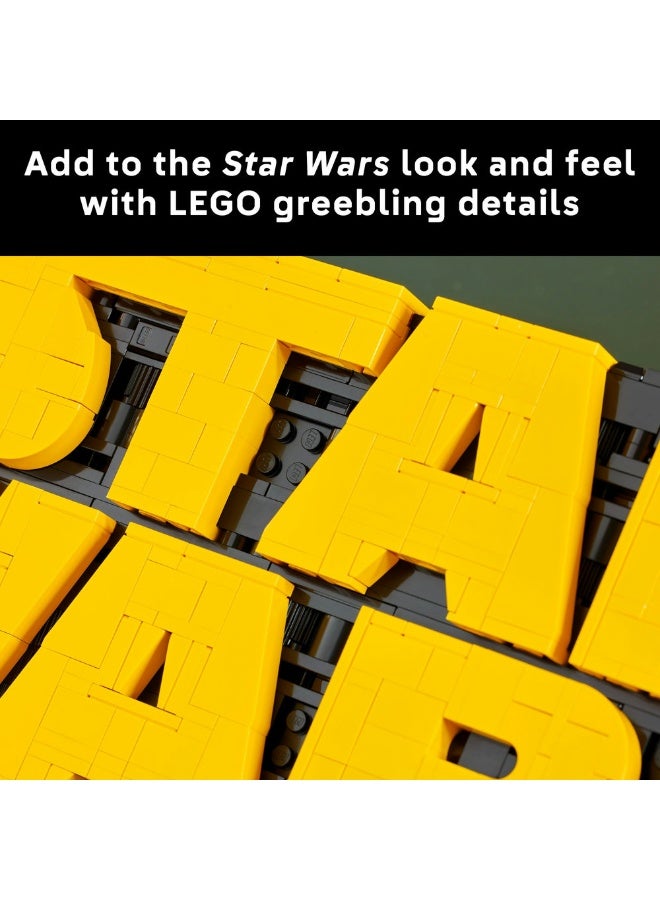 Star Wars Brick-Built Star Wars Logo Sign Set 75407 (Age 18+, 700 Pieces)