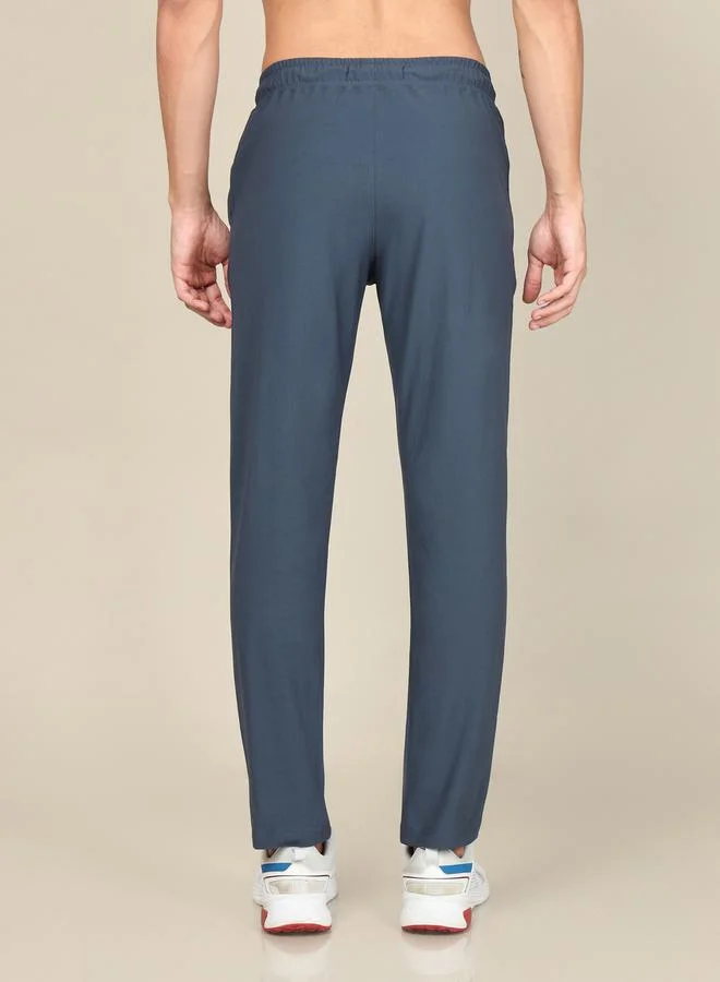 Technosport Solid Relaxed Fit Track Pants with Elasto Plus by Styli
