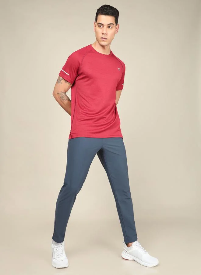 Technosport Solid Relaxed Fit Track Pants with Elasto Plus by Styli