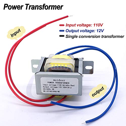Weideer Input AC 110V 50/60HZ Output AC 12V 10VA Transformer - Single Phase for Lighting & Audio Power Supplies - K-001 - Image 4