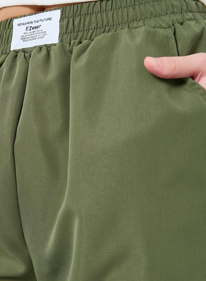Take Two Women Olive Green Wide Leg Trousers - Image 3