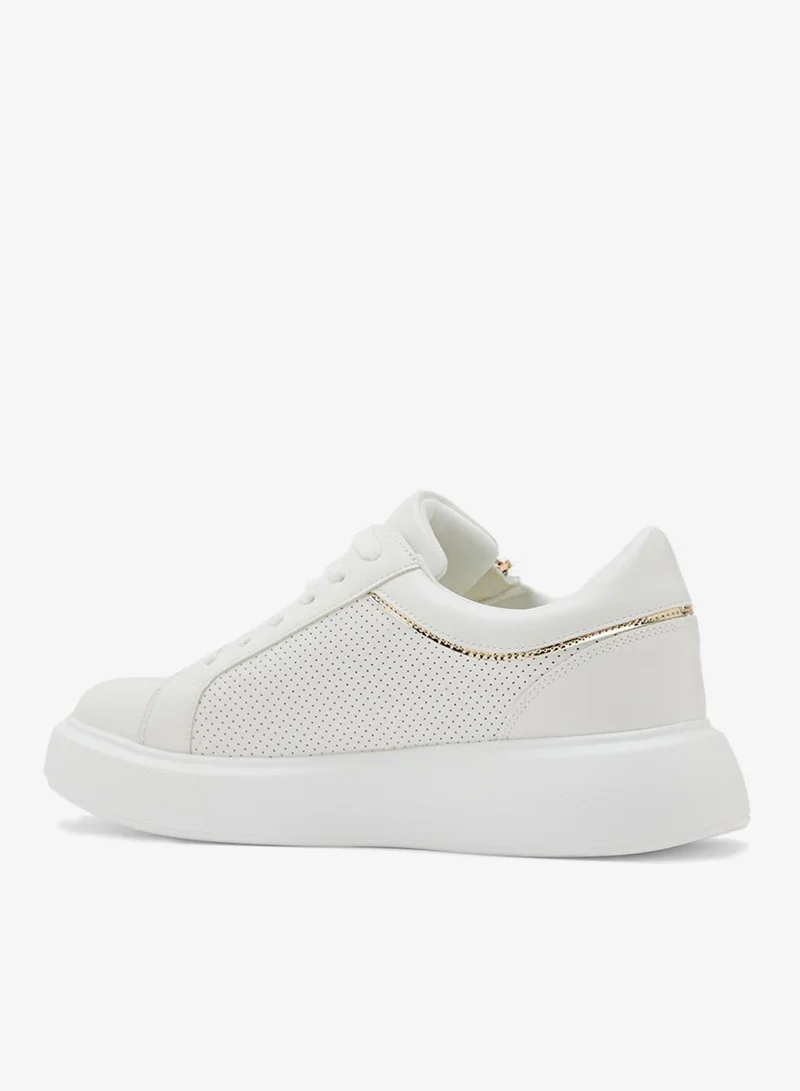Ginger Metal Zip Detail Casual Sneakers