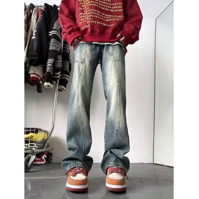 Unisex Classic Denim Jeans Loose Fit Daily Outdoor Wear - Image 2