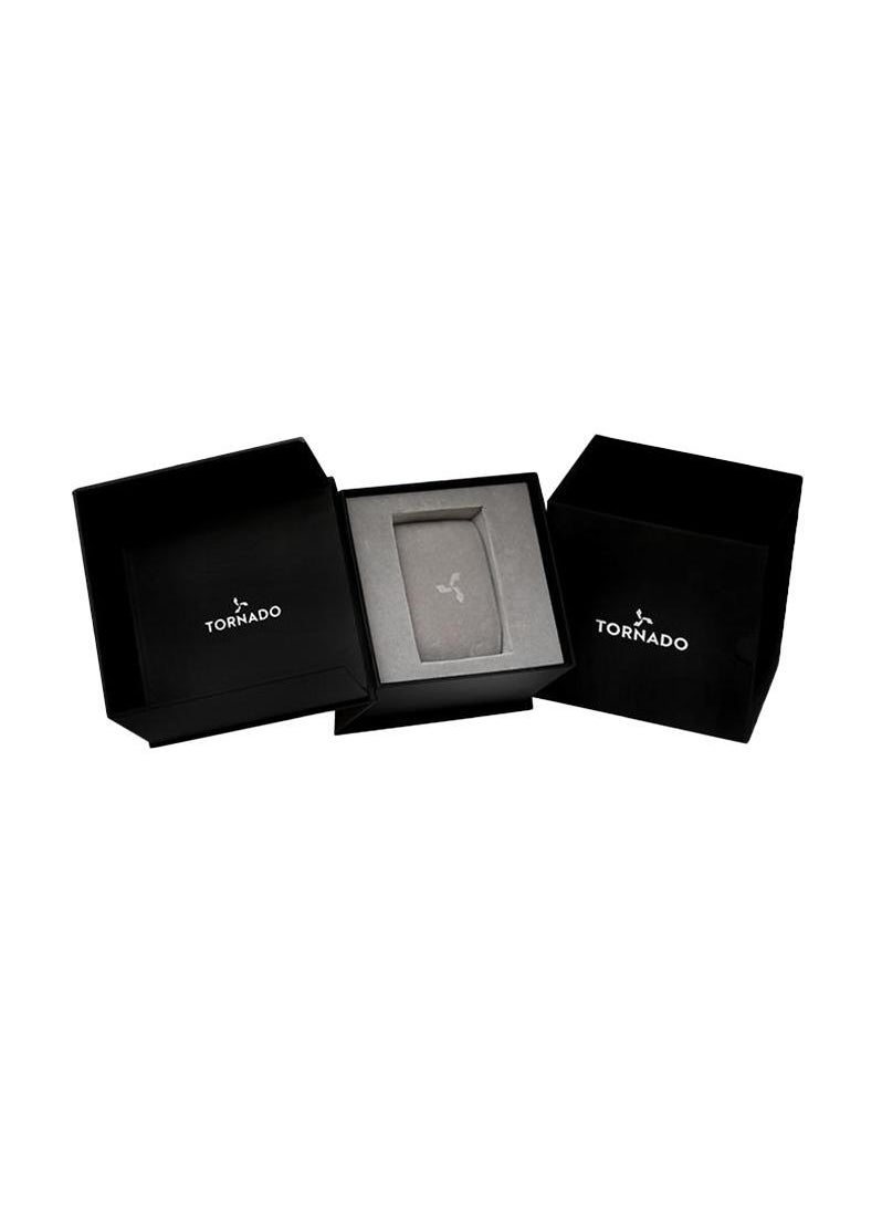TORNADO - Tornado Spectra Men's Japan Quartz Movement Watch, Analog Display and Leather Strap - T22002-SLBB, Black - Image 1