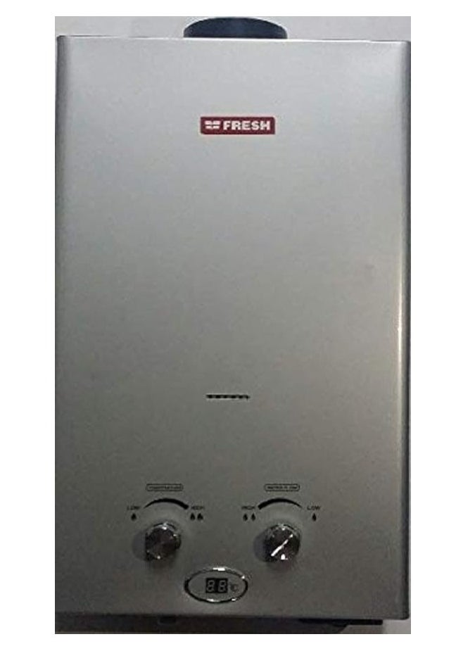Fresh 10L Natural Gas Water Heater with Adapter 500010983 Silver 