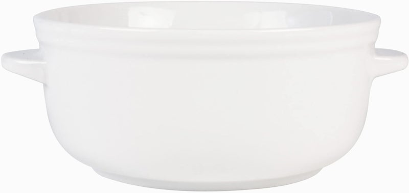 Everyday White by Fitz and Floyd Set of 4 Handled Soup Chili Bowls 20 ounces White - Image 4