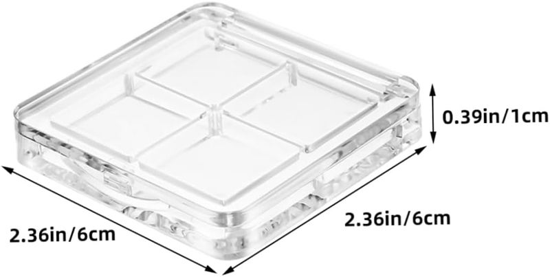 4pcs Transparent Empty Eyeshadow Box for Makeup Compact Organizer for Travel Use Efficiently Store Eyeshadows with Visibility and Design - Image 2