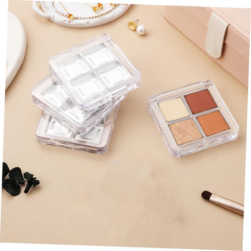 4pcs Transparent Empty Eyeshadow Box for Makeup Compact Organizer for Travel Use Efficiently Store Eyeshadows with Visibility and Design - Image 4