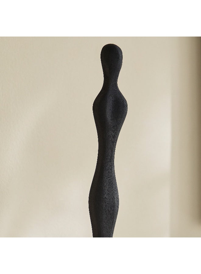 Home Box Rayon Wooden Human Figurine Table Decor with Wooden Base - 12x7.5x48 cm  - Image 2