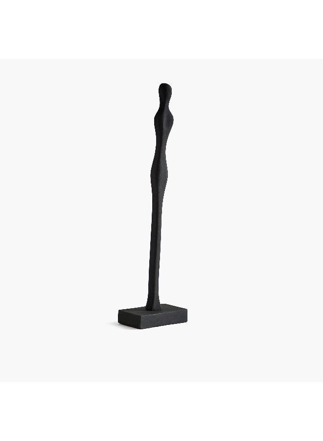 Home Box Rayon Wooden Human Figurine Table Decor with Wooden Base - 12x7.5x48 cm  - Image 4