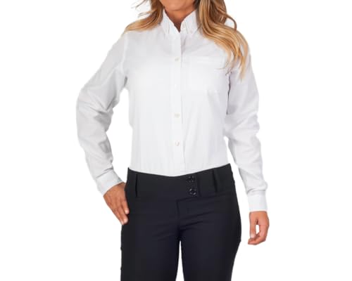 KNG Women’s White Button Down Long Sleeve Oxford Shirt - M - Image 1